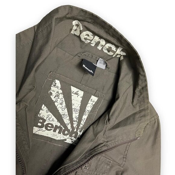 BENCH Khaki Cargo Designer Full Zip Light Jacket - Womens Small - Picture 3 of 5